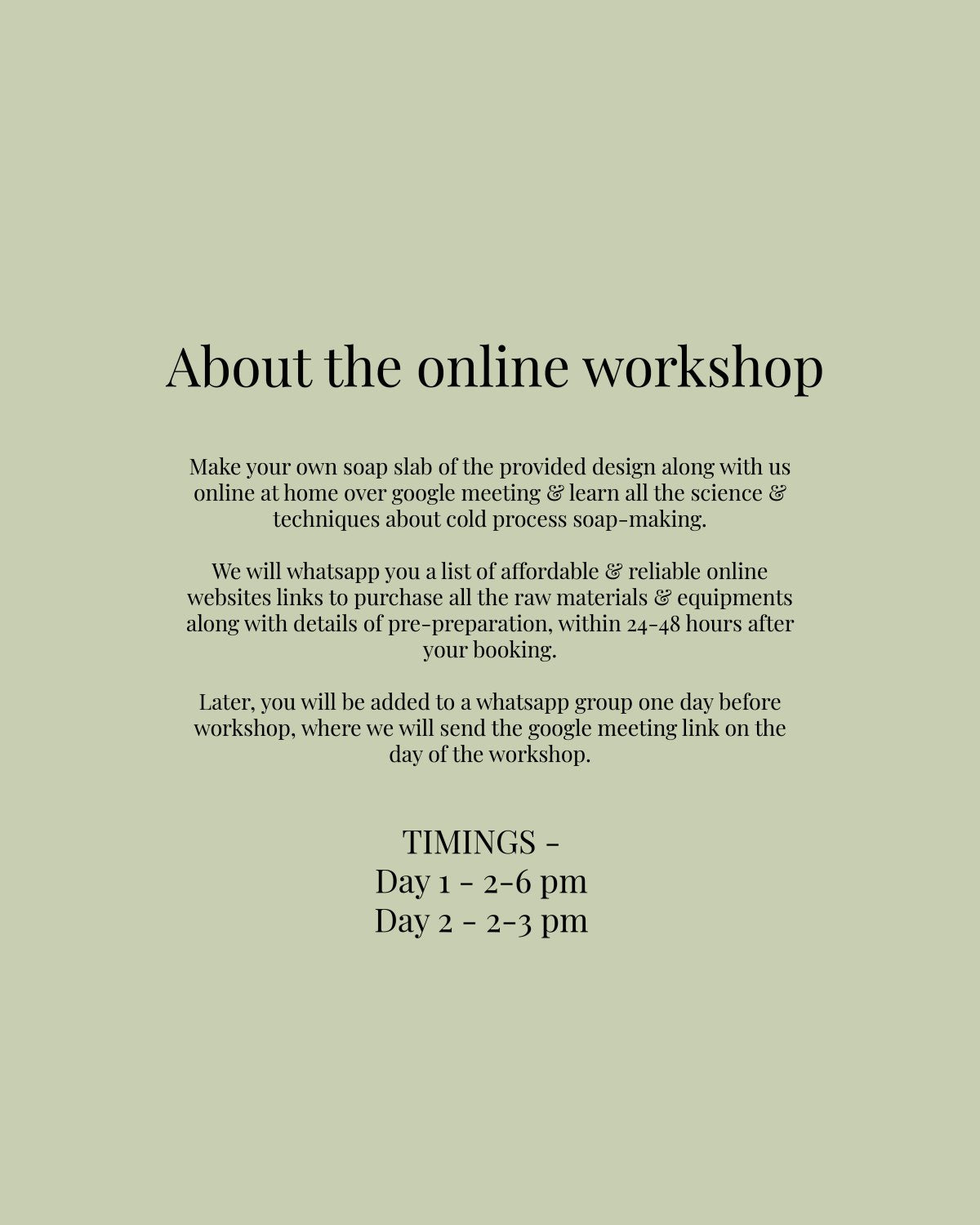 Online cold process soap masterclass