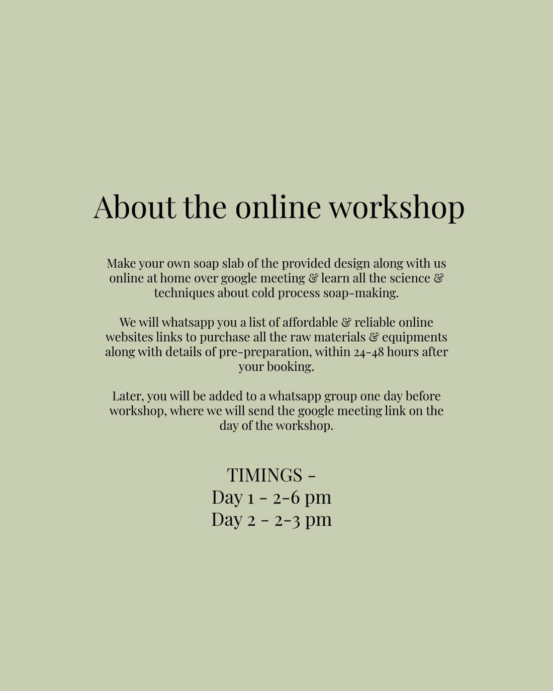 Online cold process soap masterclass