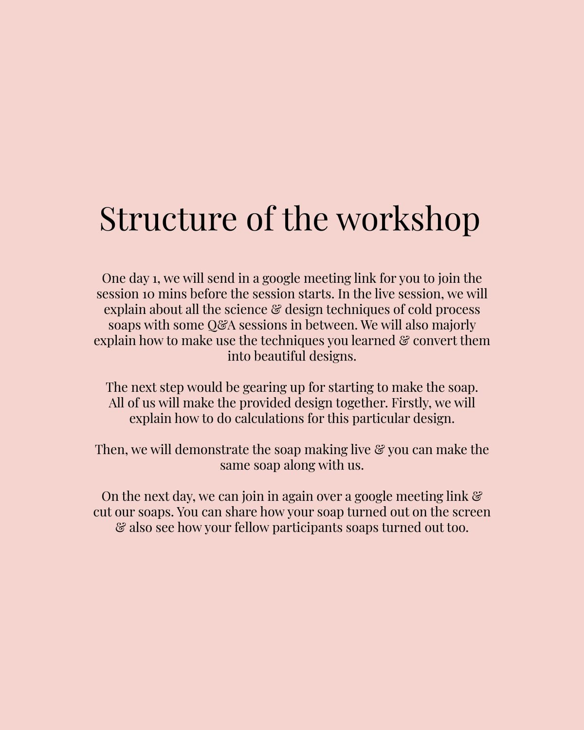 Online cold process soap masterclass