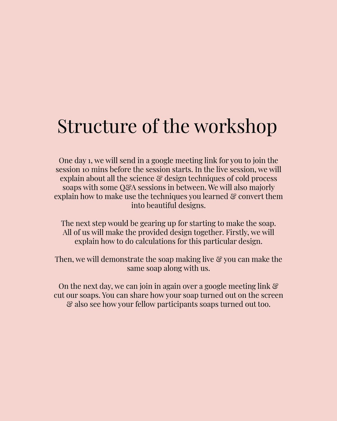 Online cold process soap masterclass