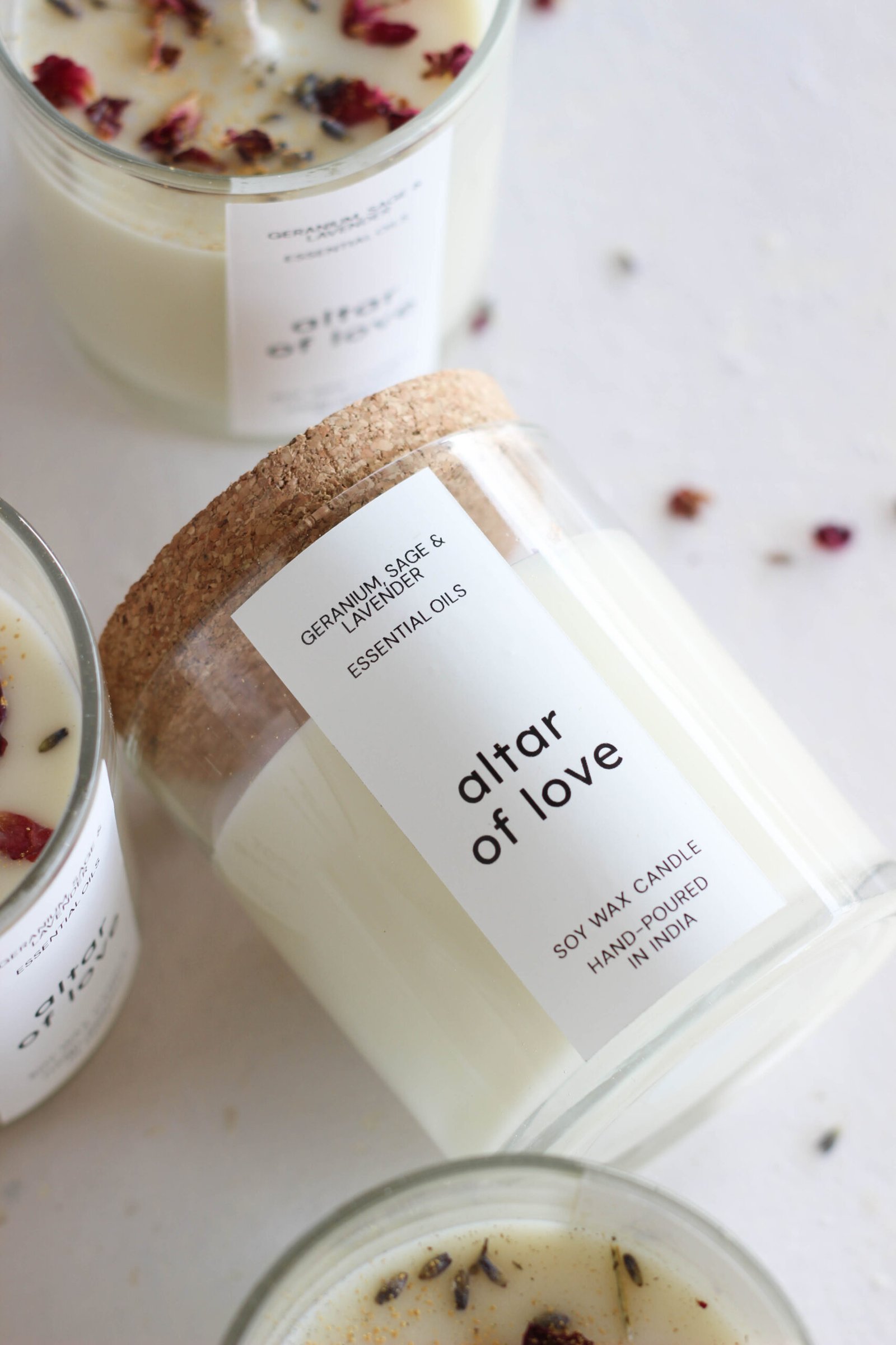 ALTAR OF LOVE GLASS JAR SOY WAX CANDLE